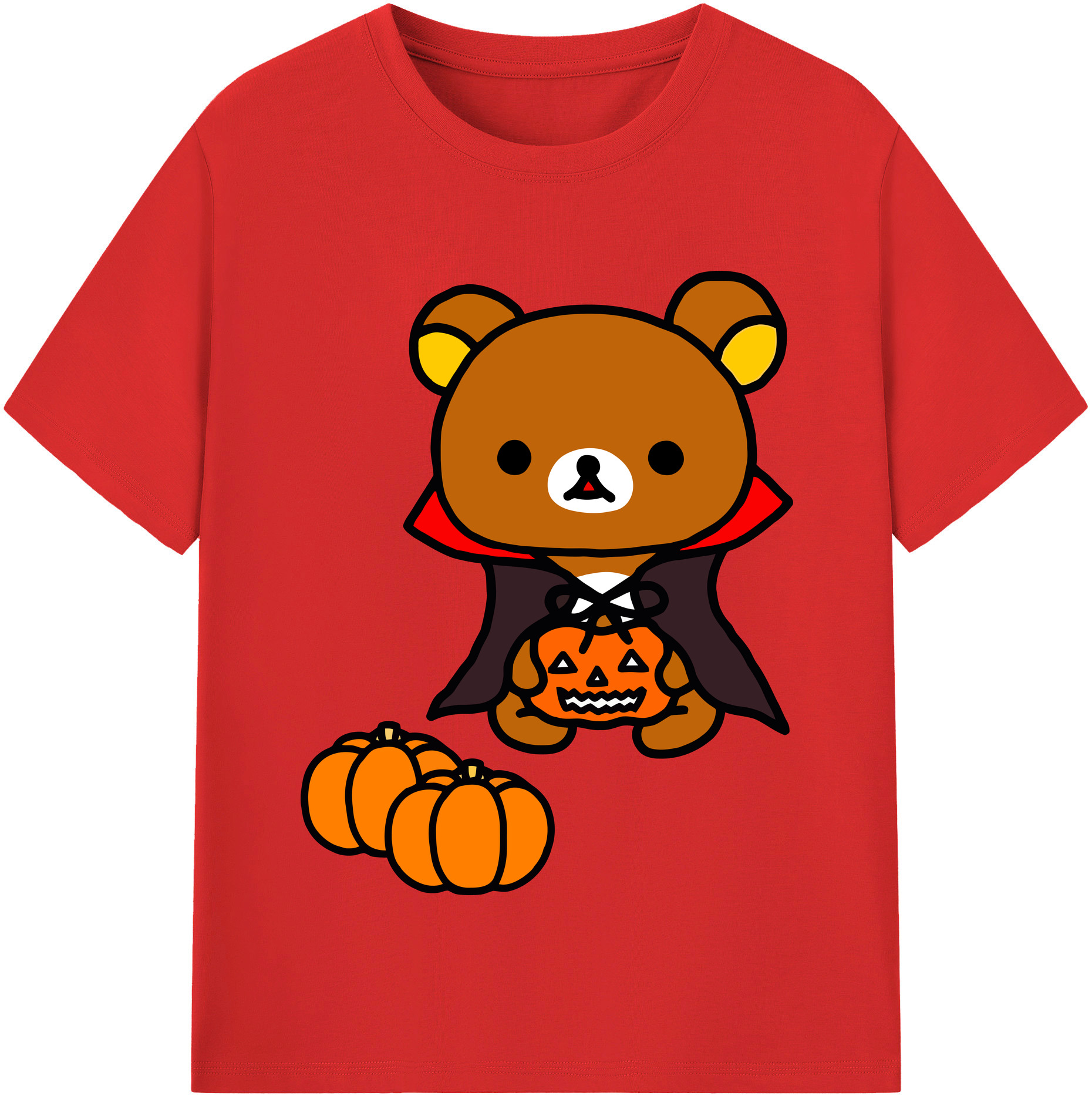 （画像用） リラックマ リラックマ キイロイトリ Rilakkuma Korilakkuma Kiiroitori レディースカジュアルプリントTシャツ（綿100％）