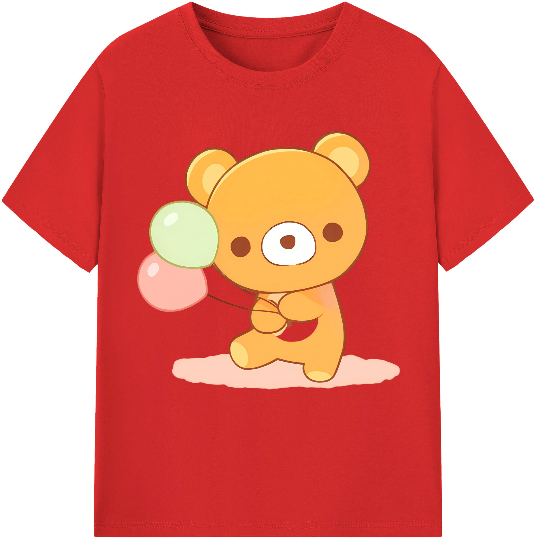 （画像用） リラックマ リラックマ キイロイトリ Rilakkuma Korilakkuma Kiiroitori レディースカジュアルプリントTシャツ（綿100％）