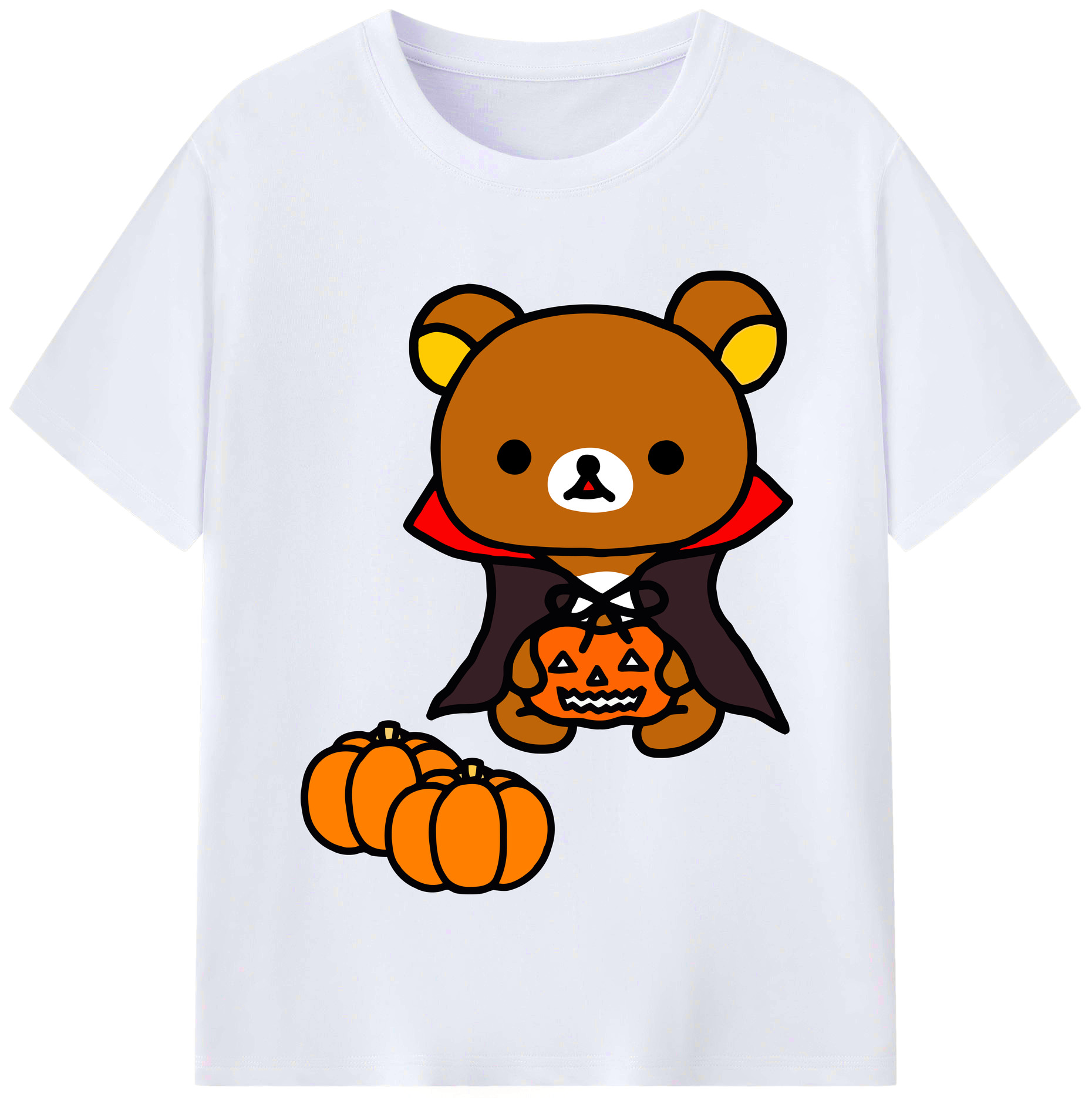 （画像用） リラックマ リラックマ キイロイトリ Rilakkuma Korilakkuma Kiiroitori レディースカジュアルプリントTシャツ（綿100％）