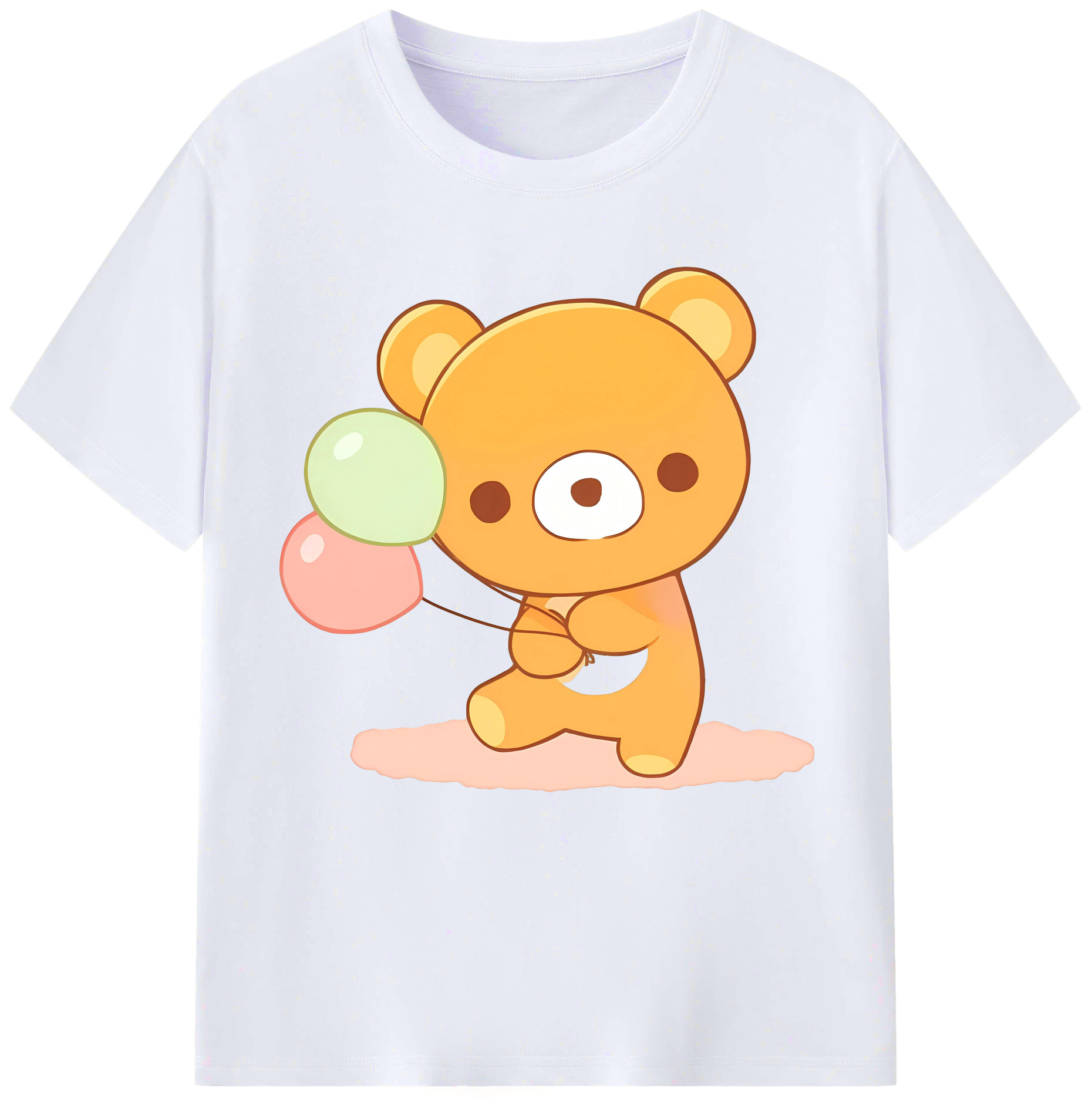 （画像用） リラックマ リラックマ キイロイトリ Rilakkuma Korilakkuma Kiiroitori レディースカジュアルプリントTシャツ（綿100％）