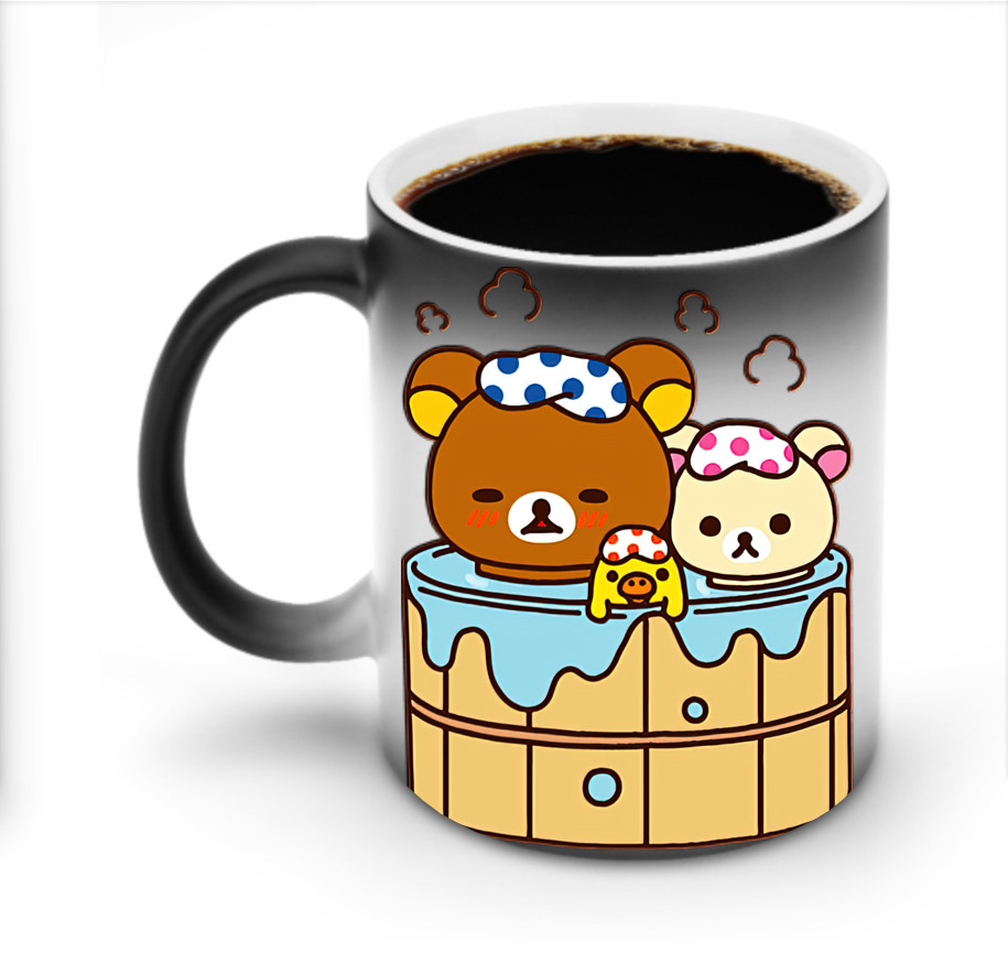 （画像用） リラックマ リラックマ キイロイトリ Rilakkuma Korilakkuma Kiiroitori 温度変色マグカップ