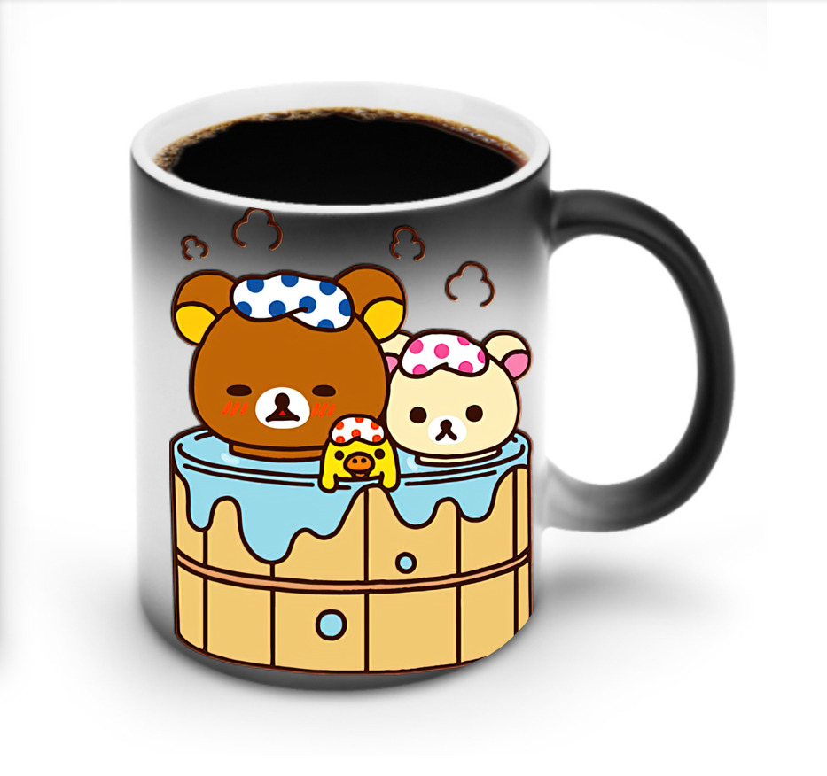 （画像用） リラックマ リラックマ キイロイトリ Rilakkuma Korilakkuma Kiiroitori 温度変色マグカップ