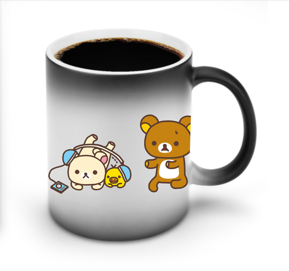 （画像用） リラックマ リラックマ キイロイトリ Rilakkuma Korilakkuma Kiiroitori 温度変色マグカップ