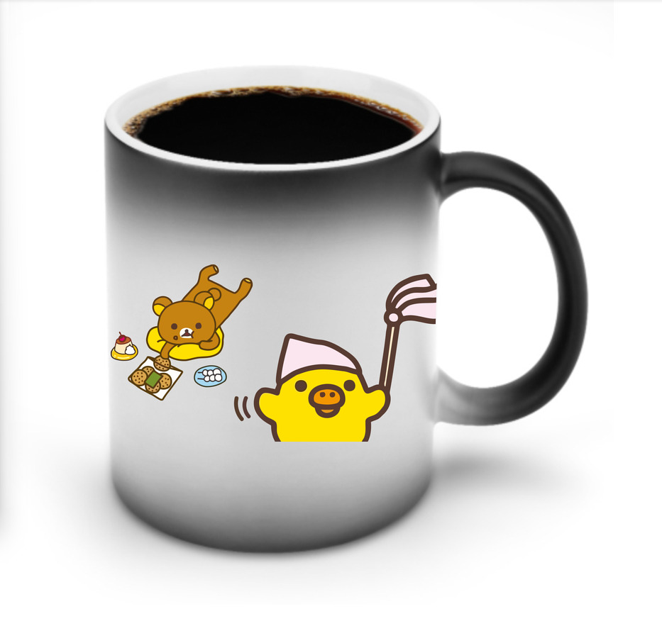 （画像用） リラックマ リラックマ キイロイトリ Rilakkuma Korilakkuma Kiiroitori 温度変色マグカップ