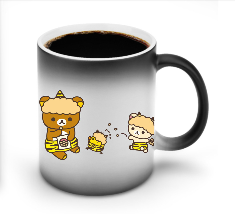 （画像用） リラックマ リラックマ キイロイトリ Rilakkuma Korilakkuma Kiiroitori 温度変色マグカップ