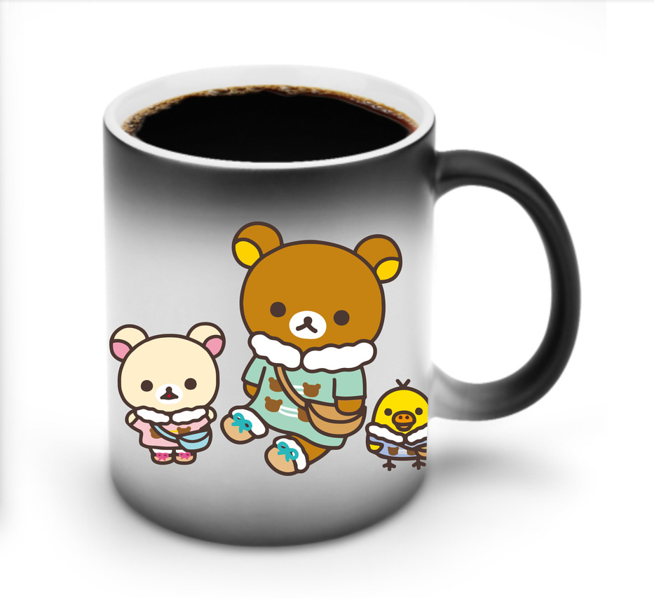 （画像用） リラックマ リラックマ キイロイトリ Rilakkuma Korilakkuma Kiiroitori 温度変色マグカップ