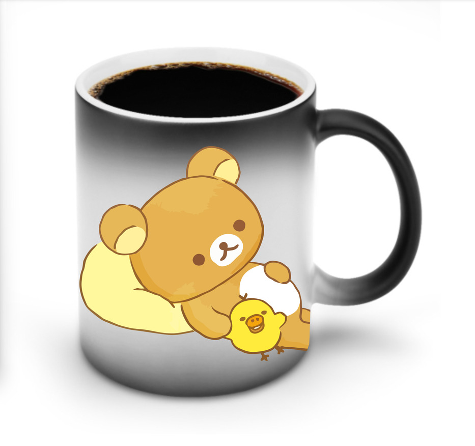 （画像用） リラックマ リラックマ キイロイトリ Rilakkuma Korilakkuma Kiiroitori 温度変色マグカップ