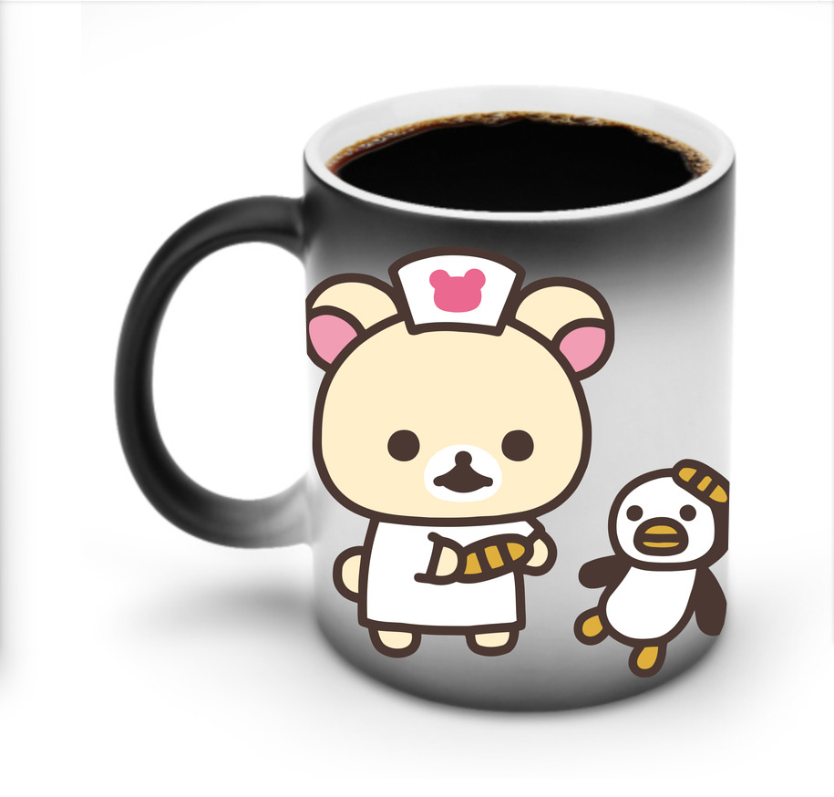 （画像用） リラックマ リラックマ キイロイトリ Rilakkuma Korilakkuma Kiiroitori 温度変色マグカップ