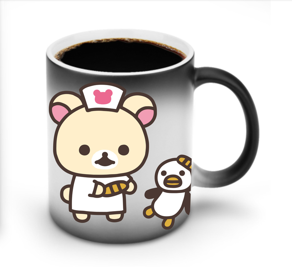 （画像用） リラックマ リラックマ キイロイトリ Rilakkuma Korilakkuma Kiiroitori 温度変色マグカップ