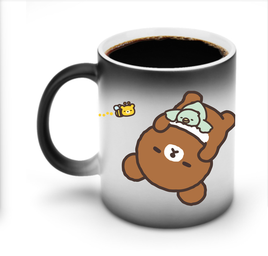 （画像用） リラックマ リラックマ キイロイトリ Rilakkuma Korilakkuma Kiiroitori 温度変色マグカップ