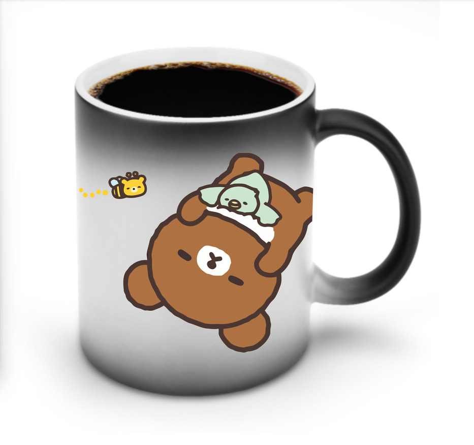（画像用） リラックマ リラックマ キイロイトリ Rilakkuma Korilakkuma Kiiroitori 温度変色マグカップ