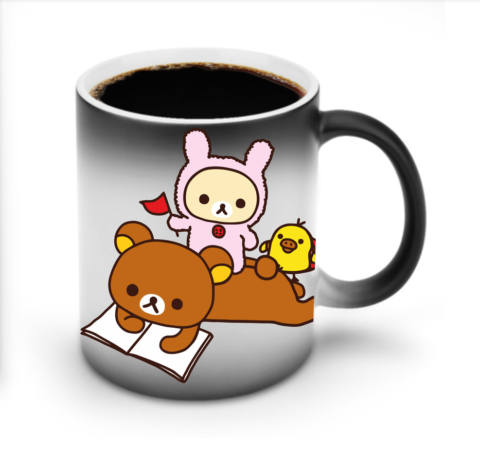（画像用） リラックマ リラックマ キイロイトリ Rilakkuma Korilakkuma Kiiroitori 温度変色マグカップ