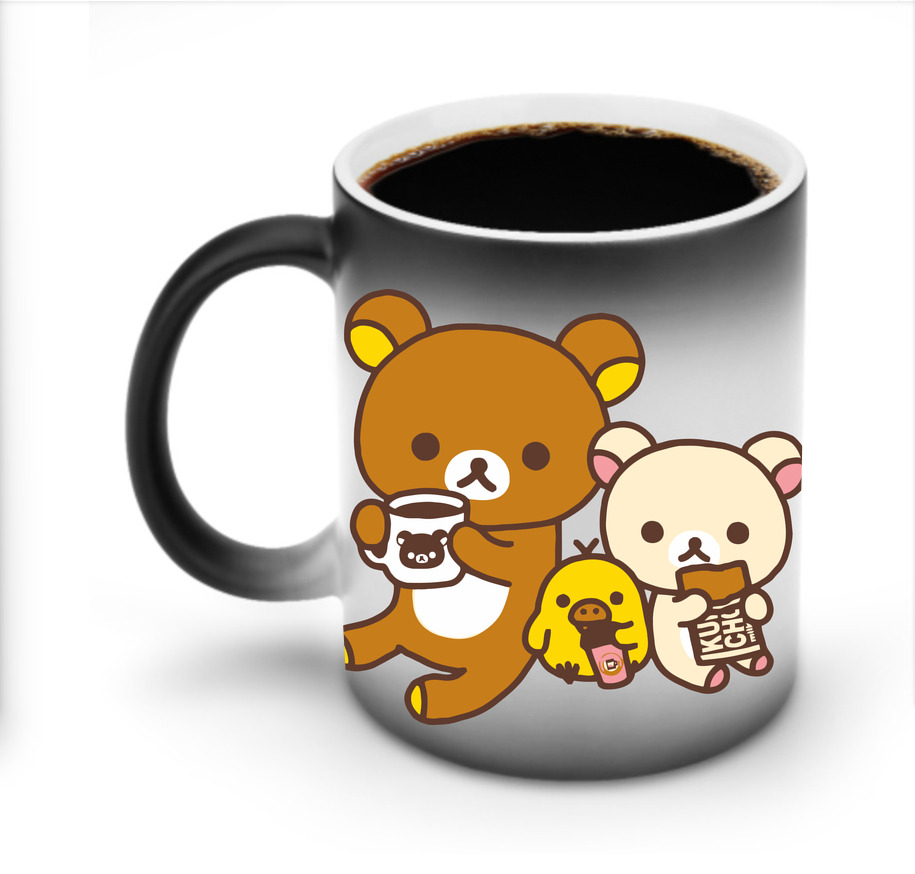 （画像用） リラックマ リラックマ キイロイトリ Rilakkuma Korilakkuma Kiiroitori 温度変色マグカップ