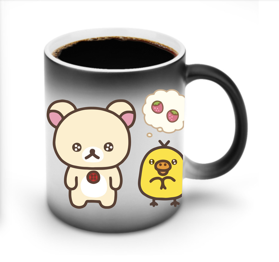 （画像用） リラックマ リラックマ キイロイトリ Rilakkuma Korilakkuma Kiiroitori 温度変色マグカップ