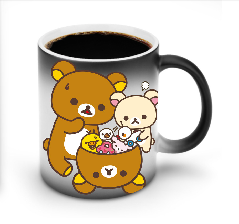 （画像用） リラックマ リラックマ キイロイトリ Rilakkuma Korilakkuma Kiiroitori 温度変色マグカップ