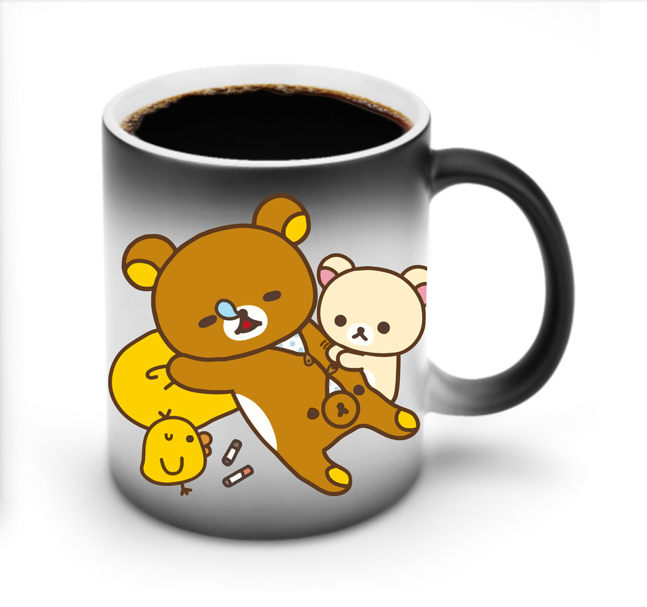 （画像用） リラックマ リラックマ キイロイトリ Rilakkuma Korilakkuma Kiiroitori 温度変色マグカップ