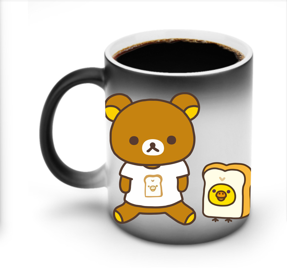 （画像用） リラックマ リラックマ キイロイトリ Rilakkuma Korilakkuma Kiiroitori 温度変色マグカップ