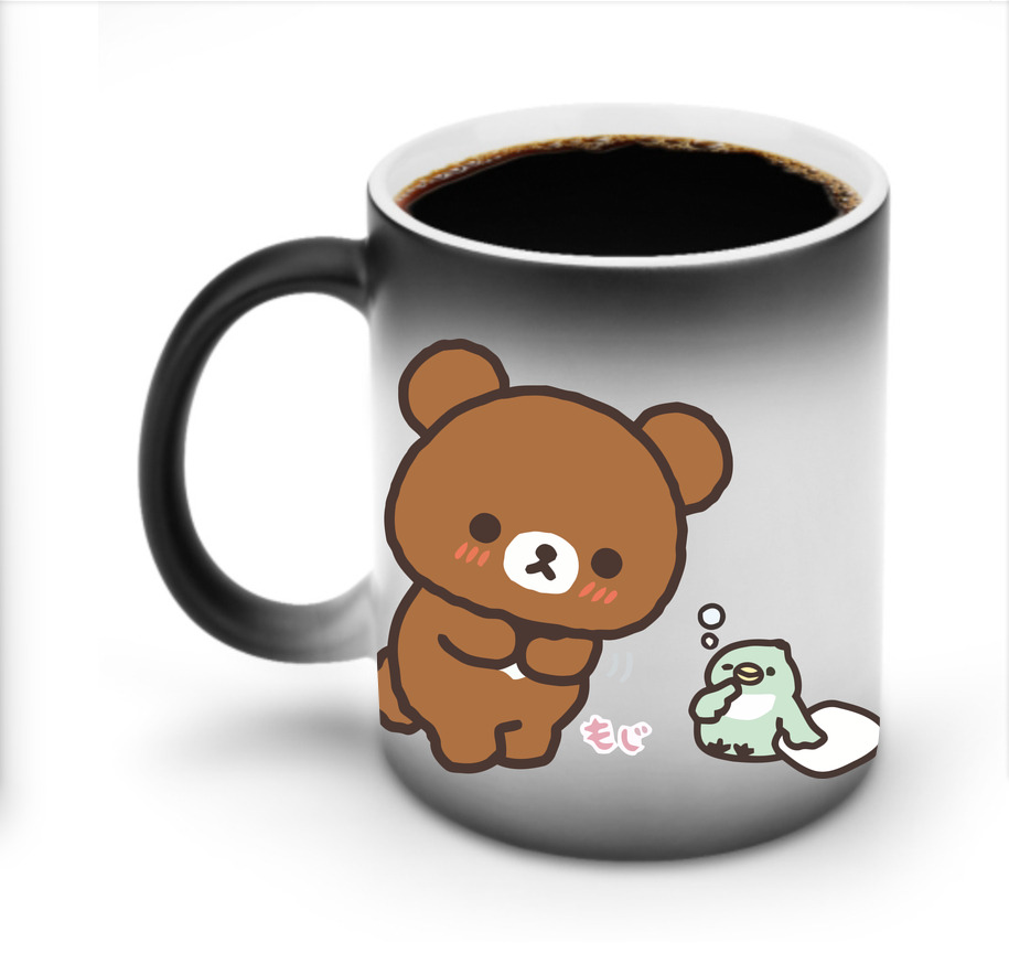 （画像用） リラックマ リラックマ キイロイトリ Rilakkuma Korilakkuma Kiiroitori 温度変色マグカップ
