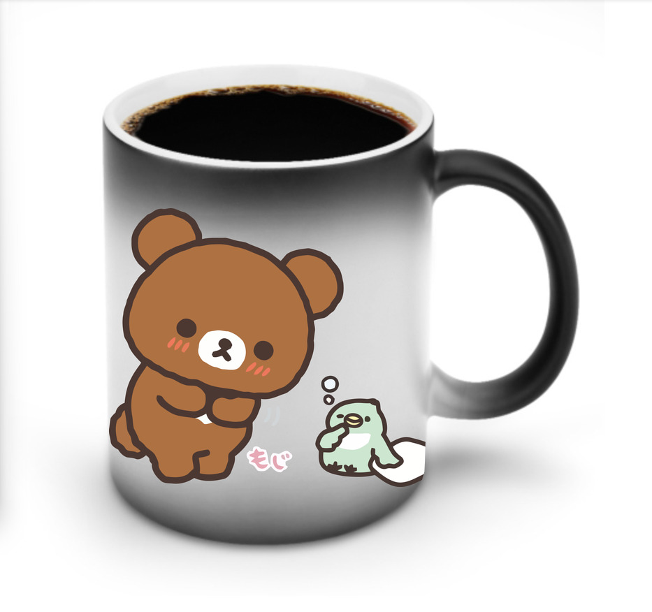（画像用） リラックマ リラックマ キイロイトリ Rilakkuma Korilakkuma Kiiroitori 温度変色マグカップ