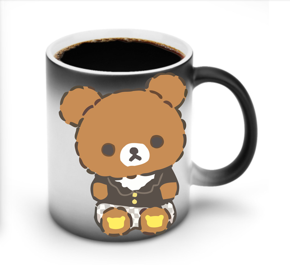 （画像用） リラックマ リラックマ キイロイトリ Rilakkuma Korilakkuma Kiiroitori 温度変色マグカップ