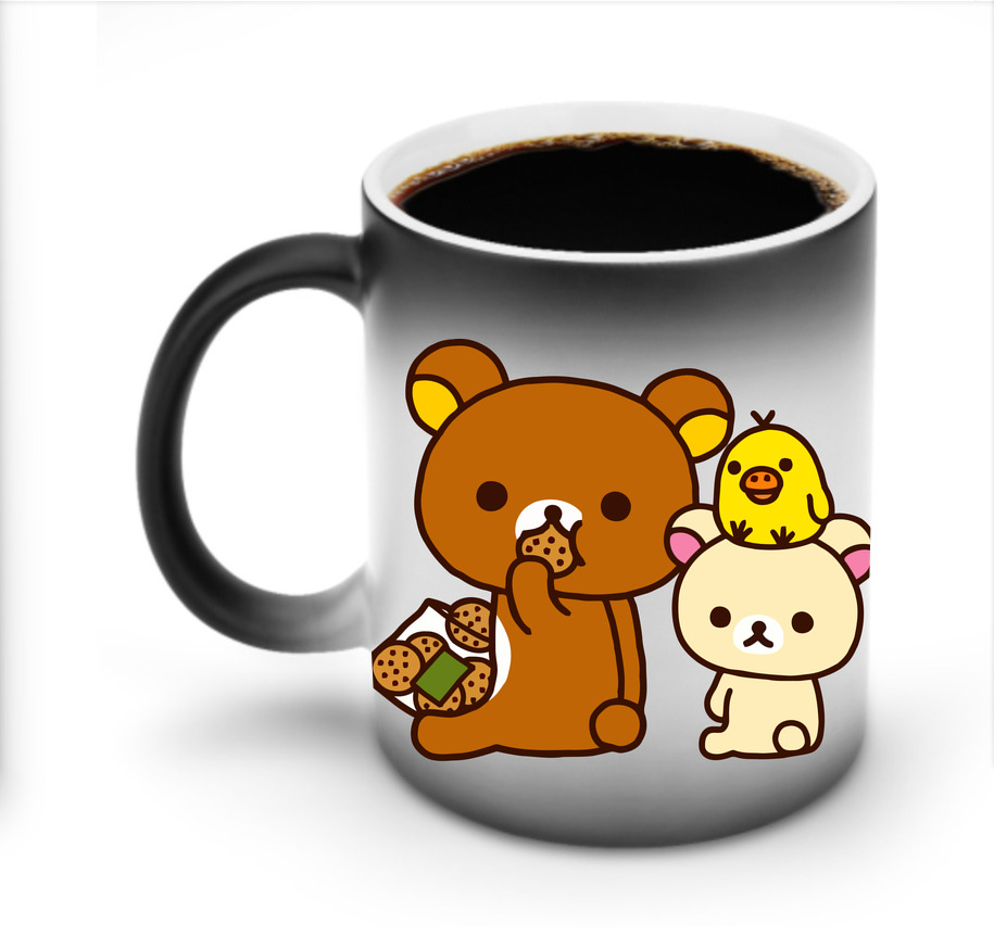 （画像用） リラックマ リラックマ キイロイトリ Rilakkuma Korilakkuma Kiiroitori 温度変色マグカップ