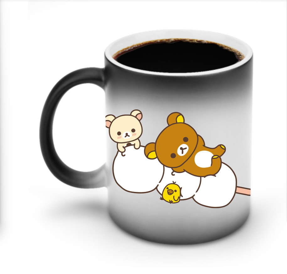 （画像用） リラックマ リラックマ キイロイトリ Rilakkuma Korilakkuma Kiiroitori 温度変色マグカップ