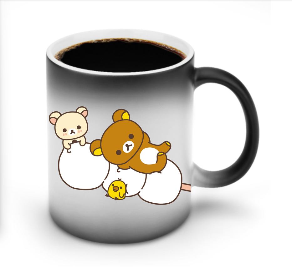 （画像用） リラックマ リラックマ キイロイトリ Rilakkuma Korilakkuma Kiiroitori 温度変色マグカップ