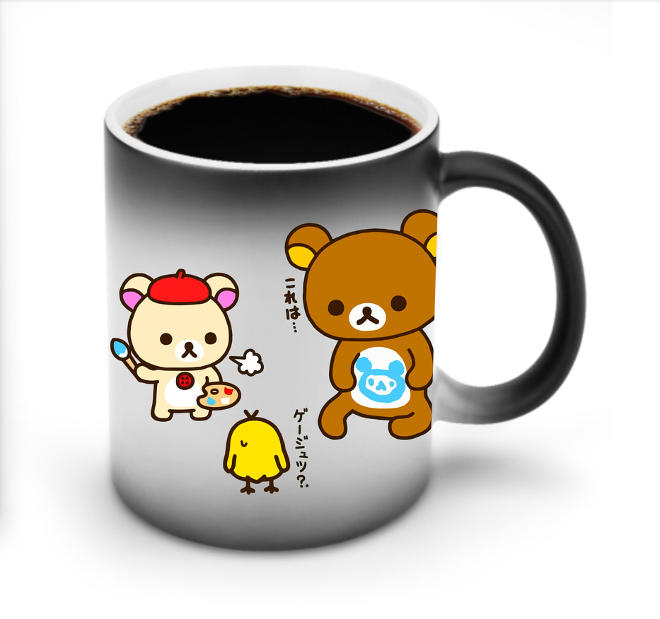 （画像用） リラックマ リラックマ キイロイトリ Rilakkuma Korilakkuma Kiiroitori 温度変色マグカップ