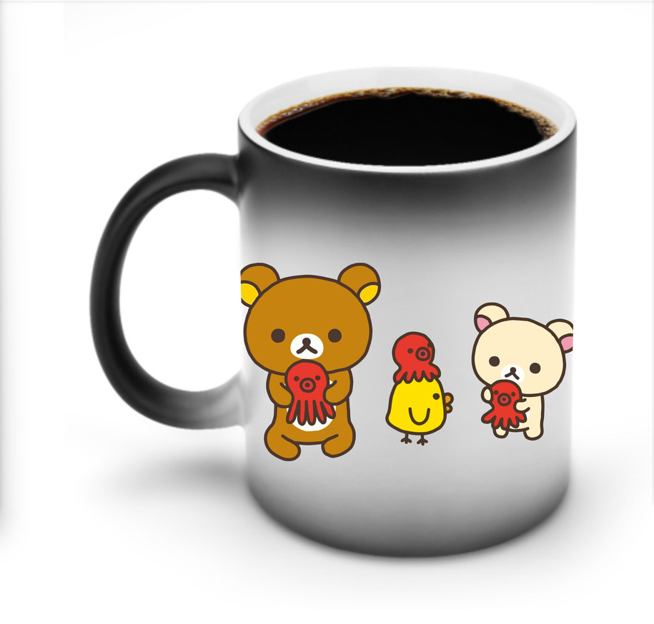 （画像用） リラックマ リラックマ キイロイトリ Rilakkuma Korilakkuma Kiiroitori 温度変色マグカップ