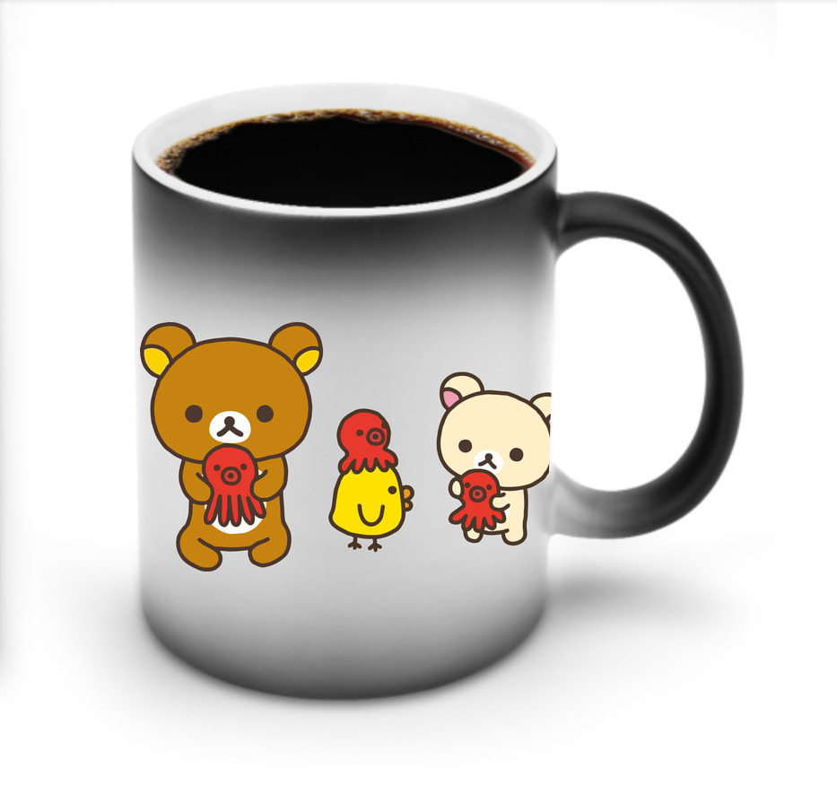 （画像用） リラックマ リラックマ キイロイトリ Rilakkuma Korilakkuma Kiiroitori 温度変色マグカップ