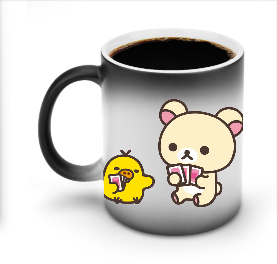 （画像用） リラックマ リラックマ キイロイトリ Rilakkuma Korilakkuma Kiiroitori 温度変色マグカップ