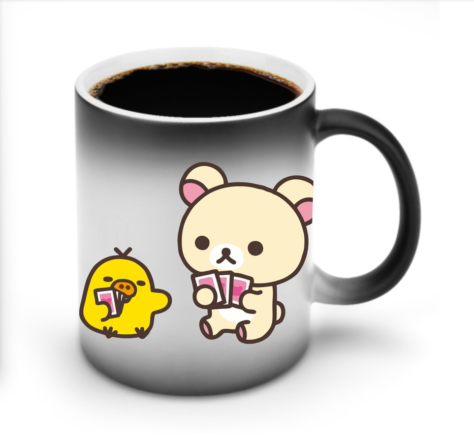 （画像用） リラックマ リラックマ キイロイトリ Rilakkuma Korilakkuma Kiiroitori 温度変色マグカップ