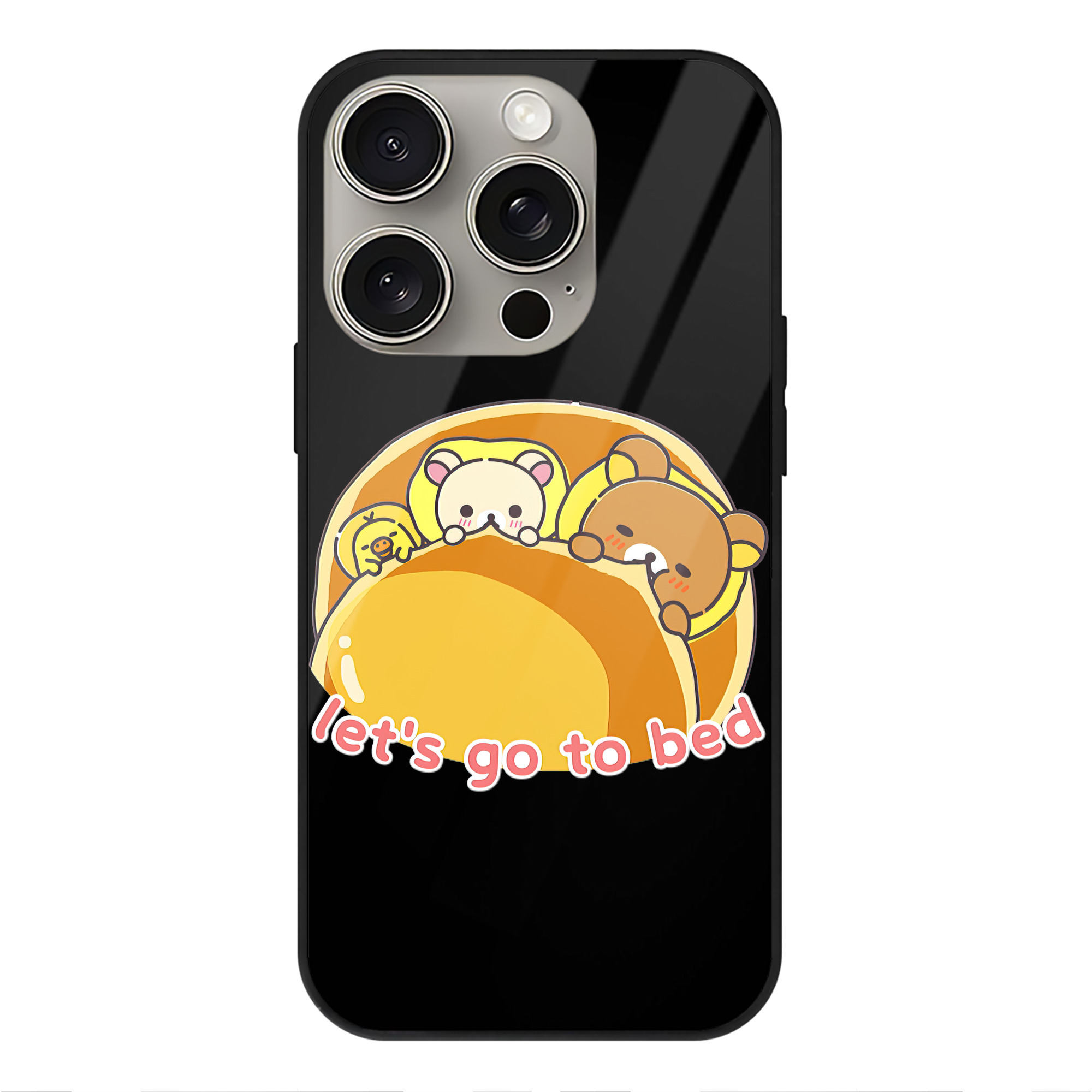 （画像用） リラックマ リラックマ キイロイトリ Rilakkuma Korilakkuma Kiiroitori 【iPhone15Pro対応】スマホケース 耐衝撃＆黄変防止 背面ガラス