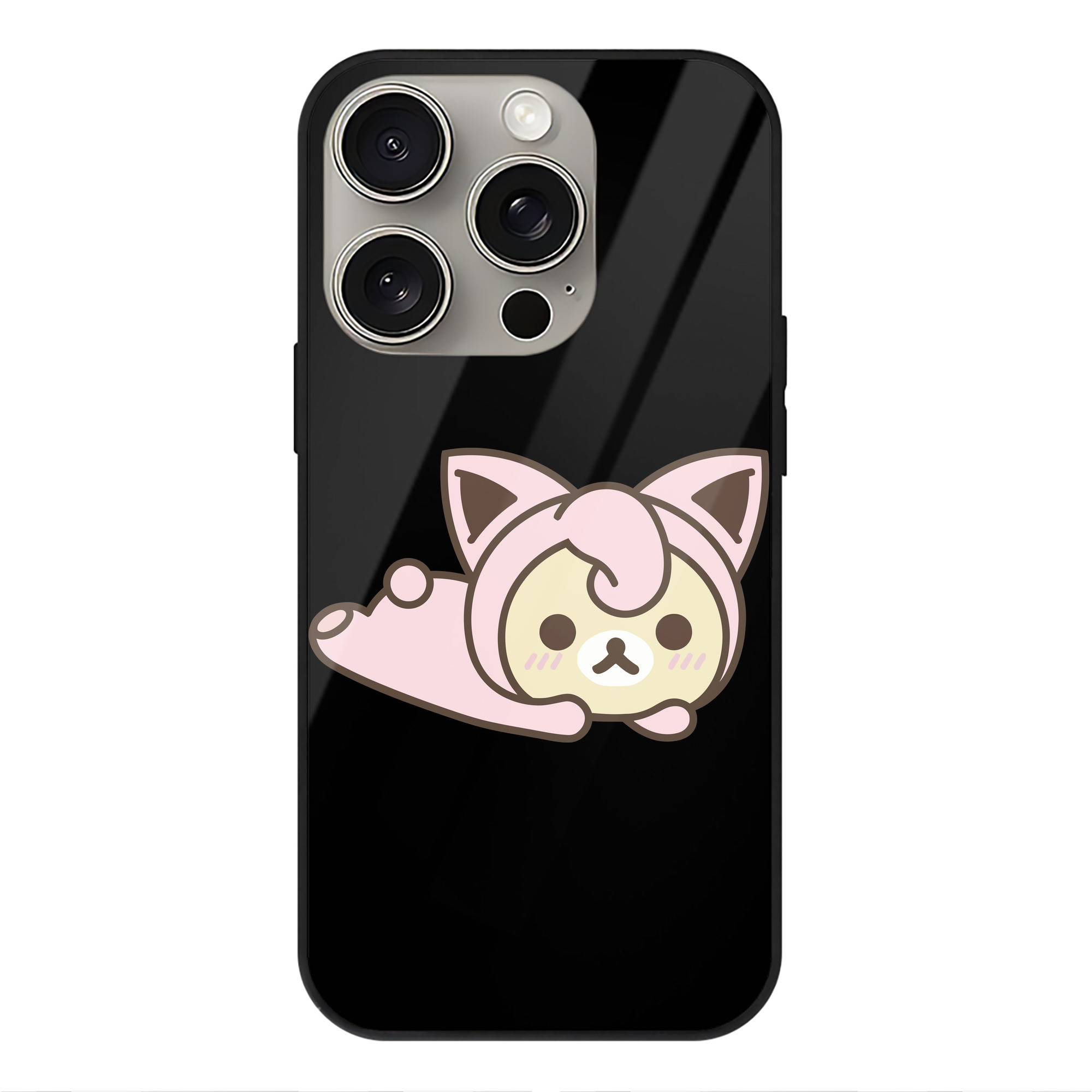 （画像用） リラックマ リラックマ キイロイトリ Rilakkuma Korilakkuma Kiiroitori 【iPhone15Pro対応】スマホケース 耐衝撃＆黄変防止 背面ガラス