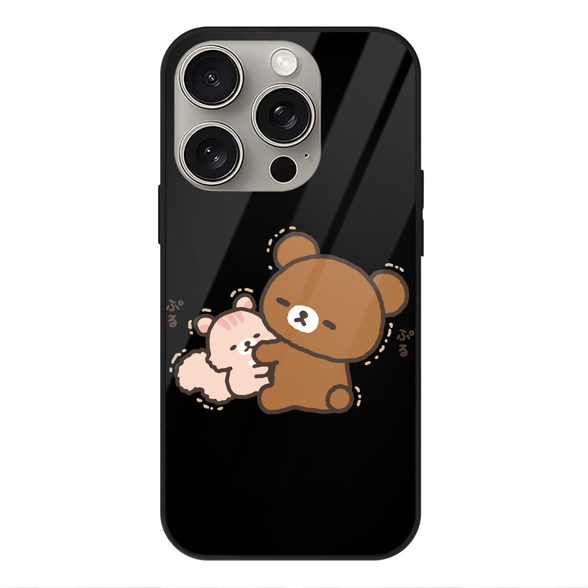 （画像用） リラックマ リラックマ キイロイトリ Rilakkuma Korilakkuma Kiiroitori 【iPhone15Pro対応】スマホケース 耐衝撃＆黄変防止 背面ガラス