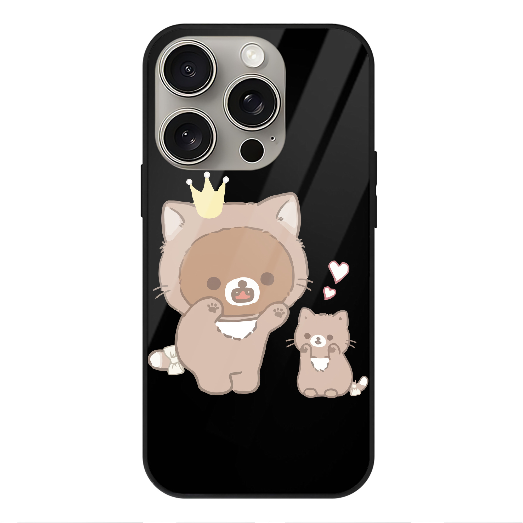 （画像用） リラックマ リラックマ キイロイトリ Rilakkuma Korilakkuma Kiiroitori 【iPhone15Pro対応】スマホケース 耐衝撃＆黄変防止 背面ガラス