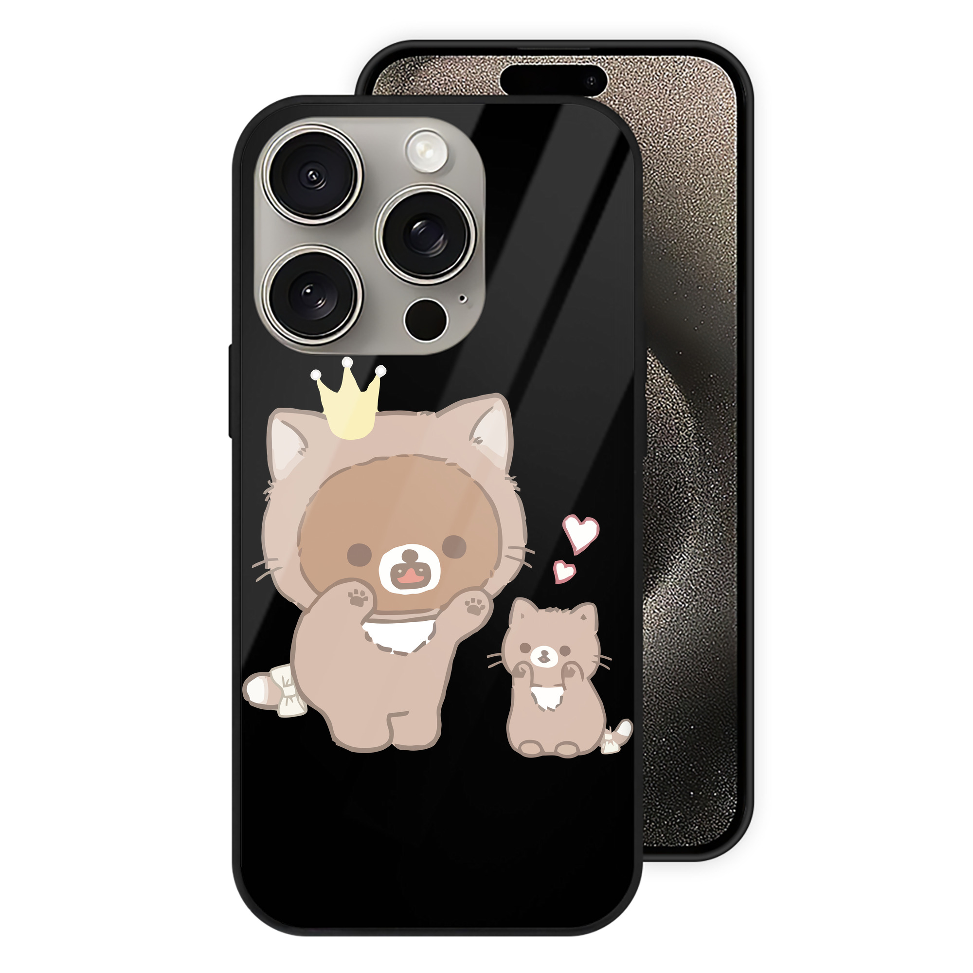（画像用） リラックマ リラックマ キイロイトリ Rilakkuma Korilakkuma Kiiroitori 【iPhone15Pro対応】スマホケース 耐衝撃＆黄変防止 背面ガラス