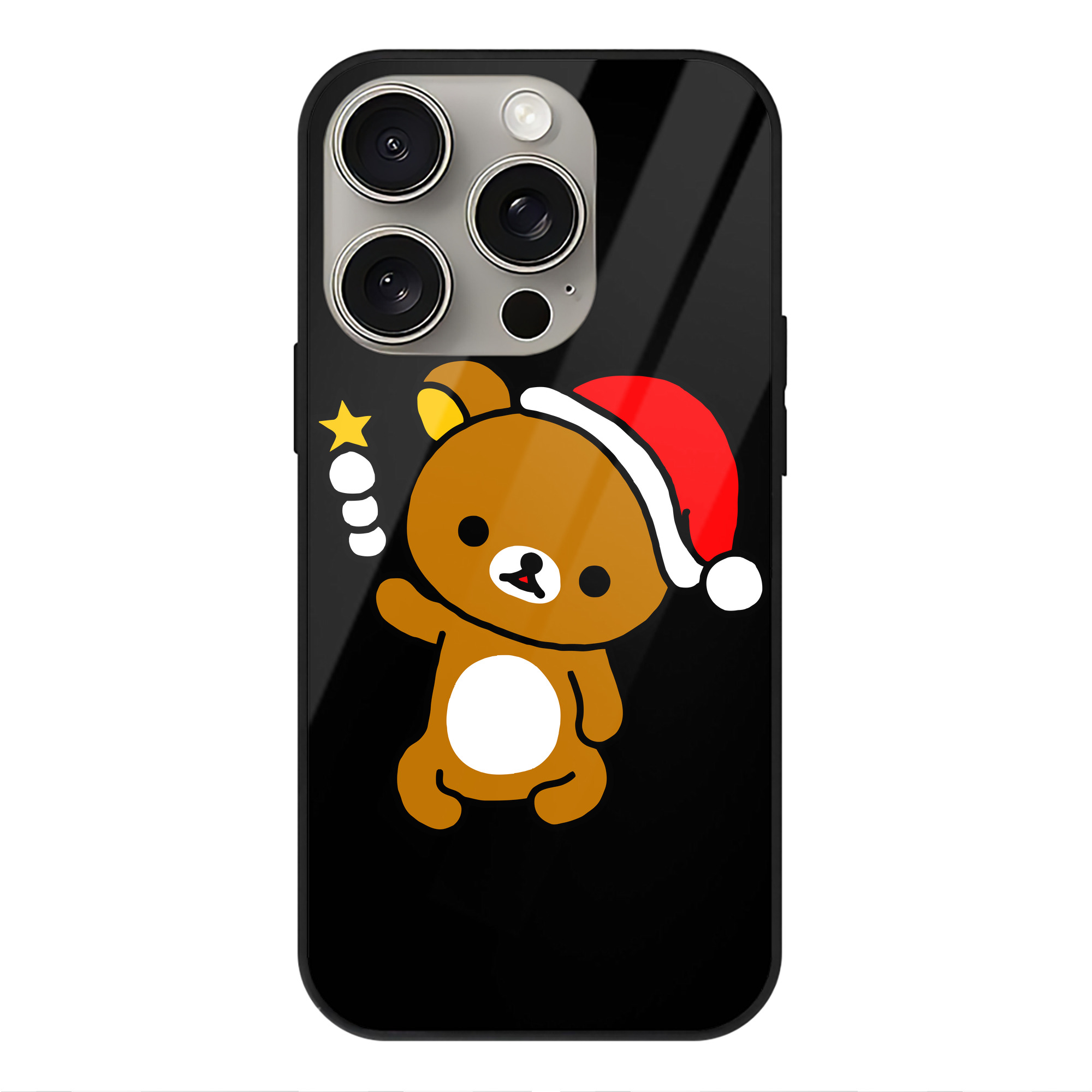 （画像用） リラックマ リラックマ キイロイトリ Rilakkuma Korilakkuma Kiiroitori 【iPhone15Pro対応】スマホケース 耐衝撃＆黄変防止 背面ガラス