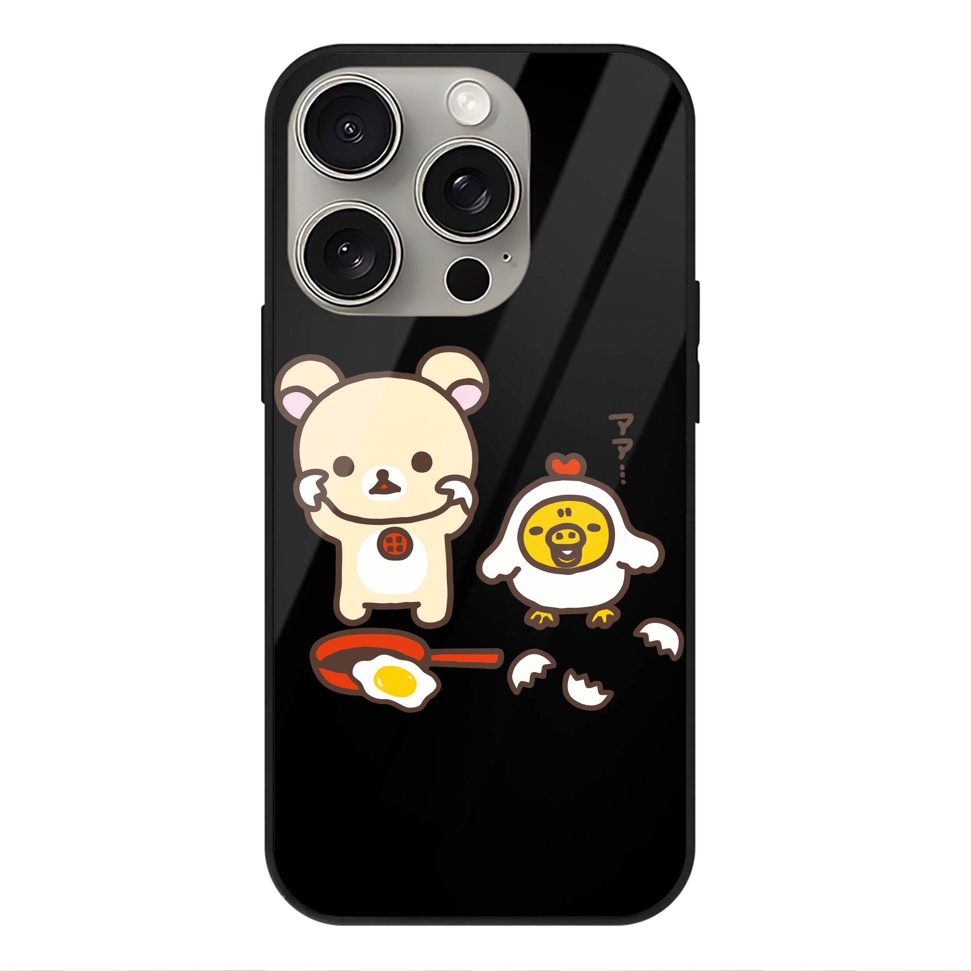 （画像用） リラックマ リラックマ キイロイトリ Rilakkuma Korilakkuma Kiiroitori 【iPhone15Pro対応】スマホケース 耐衝撃＆黄変防止 背面ガラス