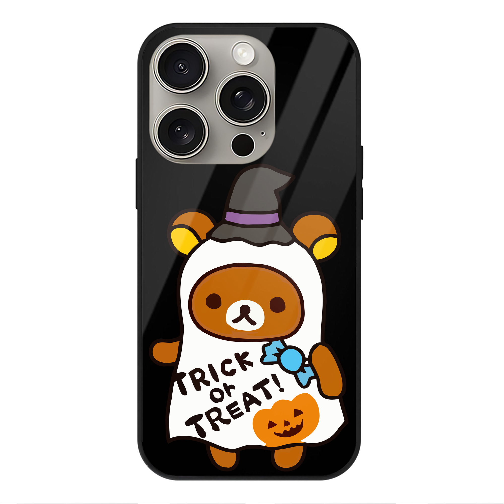 （画像用） リラックマ リラックマ キイロイトリ Rilakkuma Korilakkuma Kiiroitori 【iPhone15Pro対応】スマホケース 耐衝撃＆黄変防止 背面ガラス