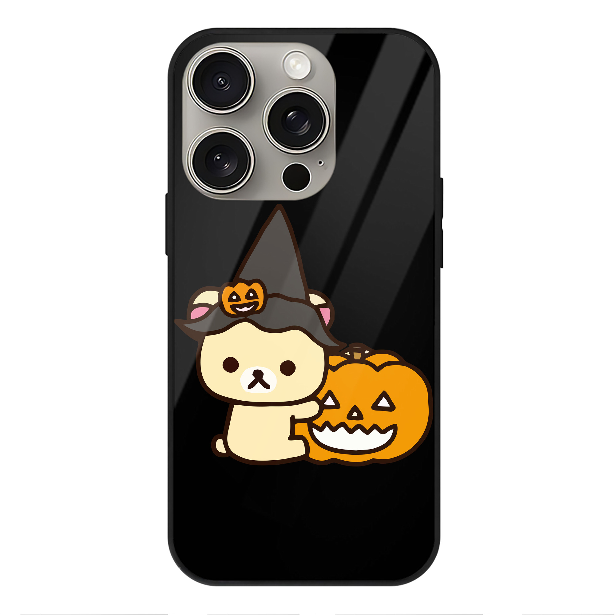（画像用） リラックマ リラックマ キイロイトリ Rilakkuma Korilakkuma Kiiroitori 【iPhone15Pro対応】スマホケース 耐衝撃＆黄変防止 背面ガラス