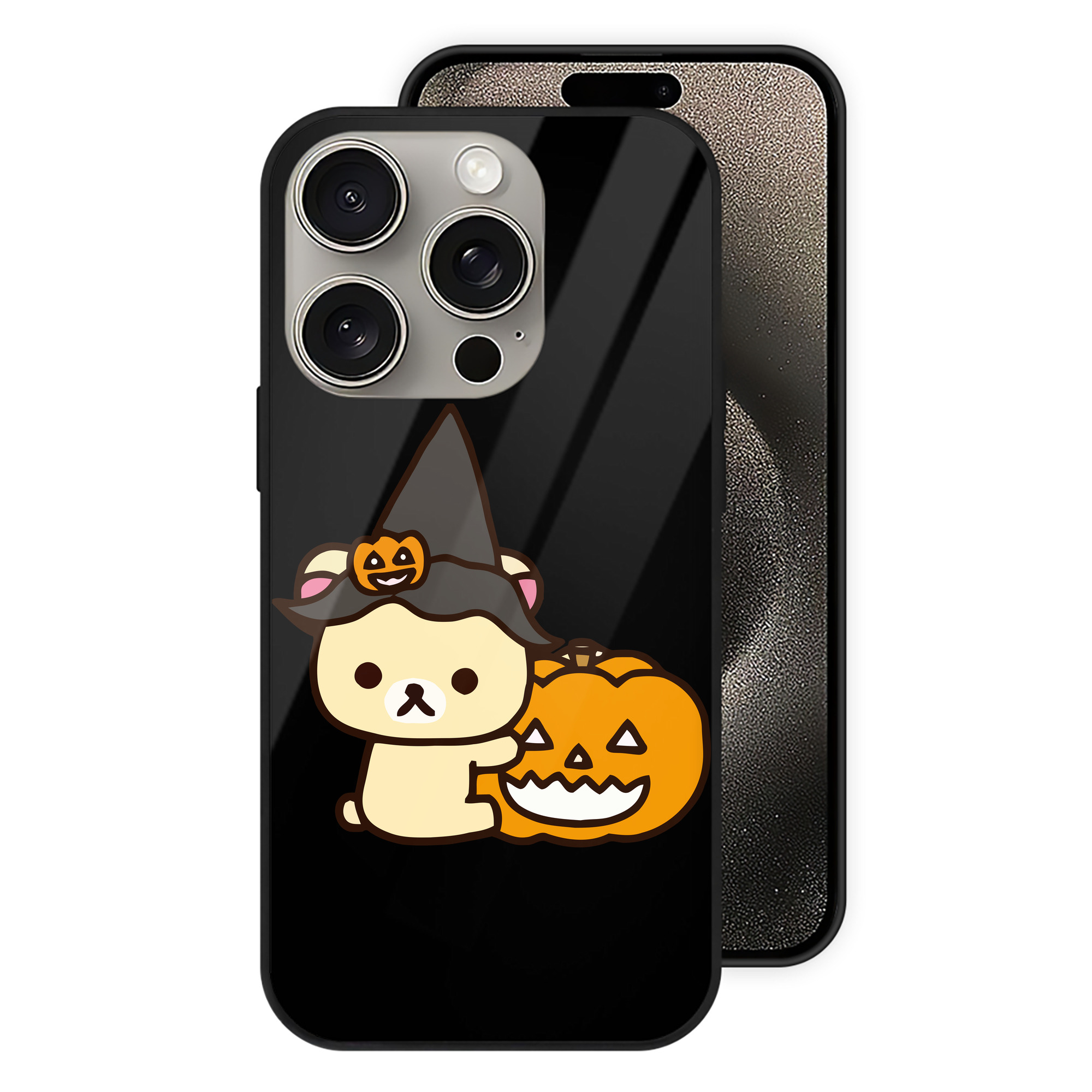 （画像用） リラックマ リラックマ キイロイトリ Rilakkuma Korilakkuma Kiiroitori 【iPhone15Pro対応】スマホケース 耐衝撃＆黄変防止 背面ガラス