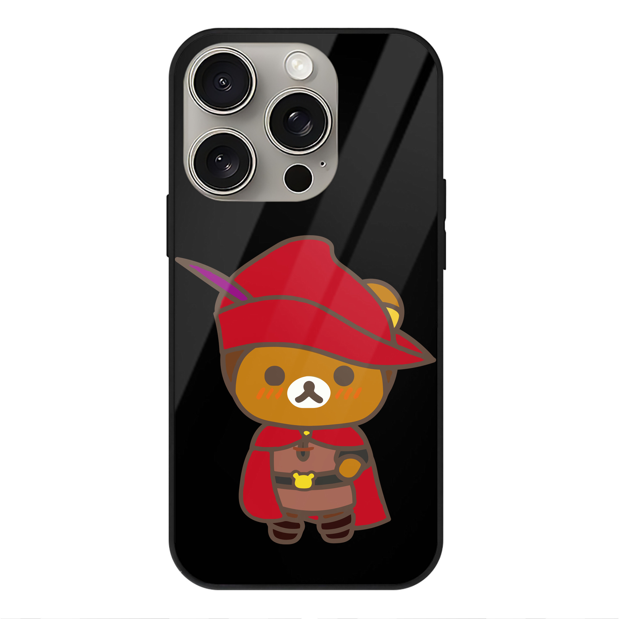 （画像用） リラックマ リラックマ キイロイトリ Rilakkuma Korilakkuma Kiiroitori 【iPhone15Pro対応】スマホケース 耐衝撃＆黄変防止 背面ガラス