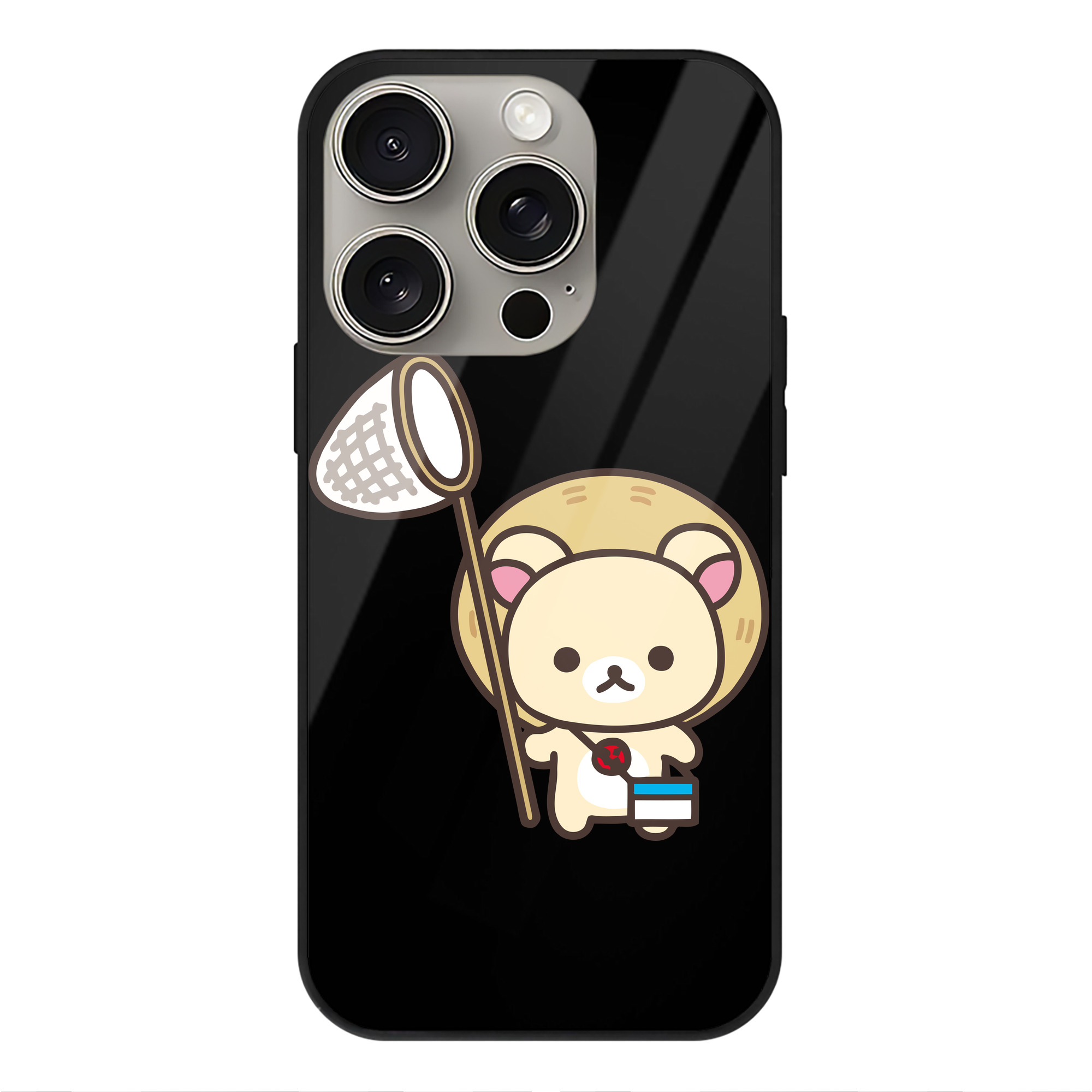 （画像用） リラックマ リラックマ キイロイトリ Rilakkuma Korilakkuma Kiiroitori 【iPhone15Pro対応】スマホケース 耐衝撃＆黄変防止 背面ガラス