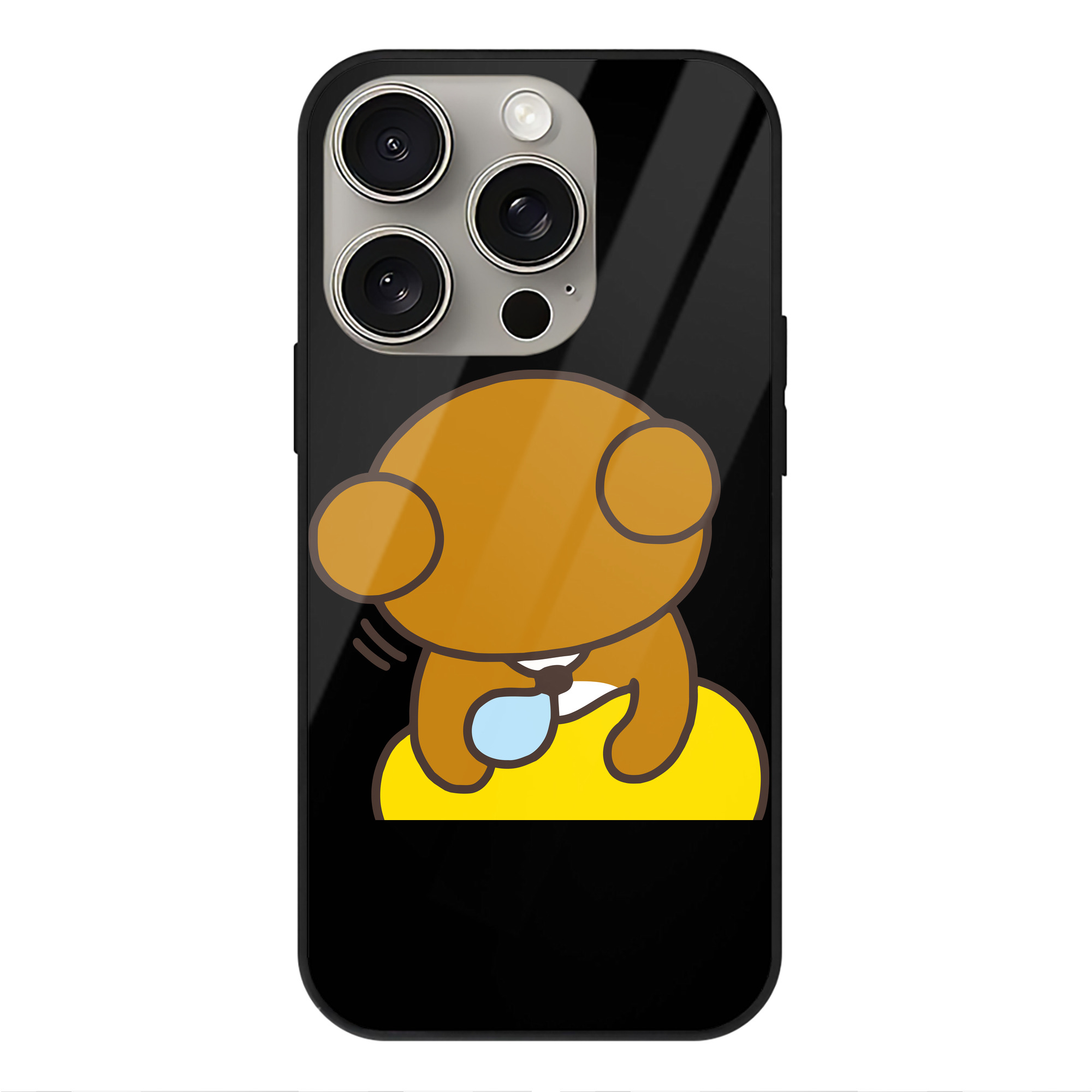 （画像用） リラックマ リラックマ キイロイトリ Rilakkuma Korilakkuma Kiiroitori 【iPhone15Pro対応】スマホケース 耐衝撃＆黄変防止 背面ガラス
