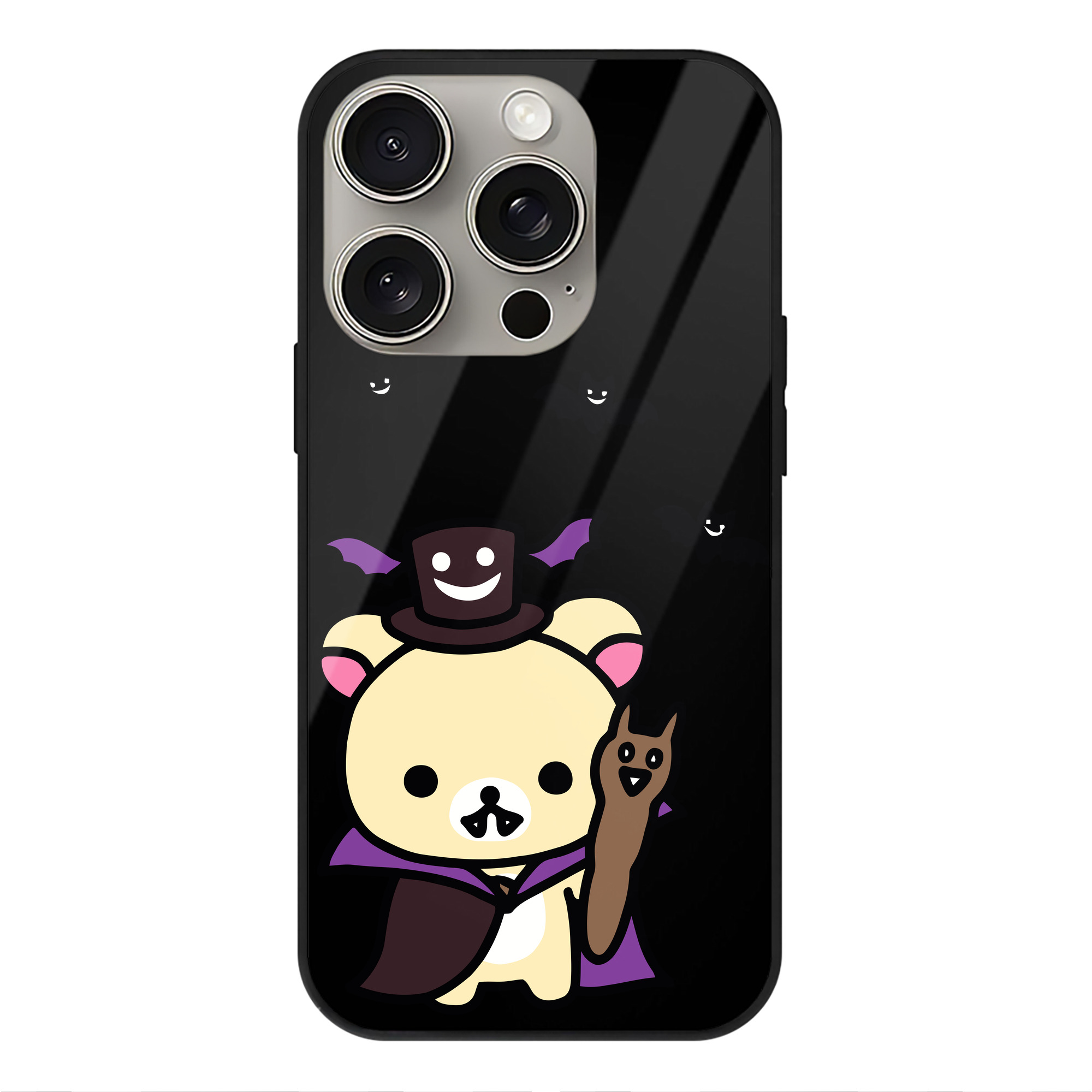 （画像用） リラックマ リラックマ キイロイトリ Rilakkuma Korilakkuma Kiiroitori 【iPhone15Pro対応】スマホケース 耐衝撃＆黄変防止 背面ガラス