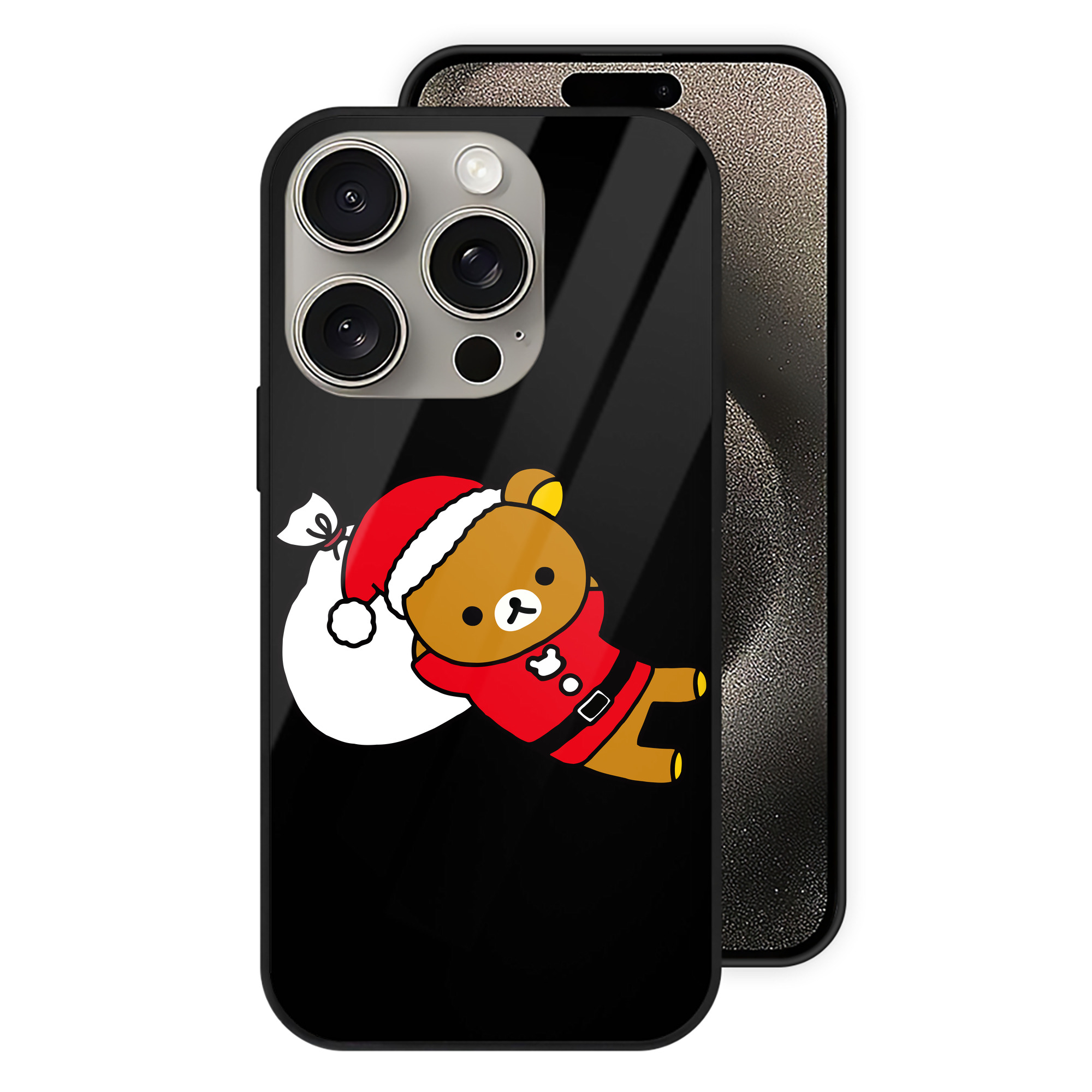（画像用） リラックマ リラックマ キイロイトリ Rilakkuma Korilakkuma Kiiroitori 【iPhone15Pro対応】スマホケース 耐衝撃＆黄変防止 背面ガラス