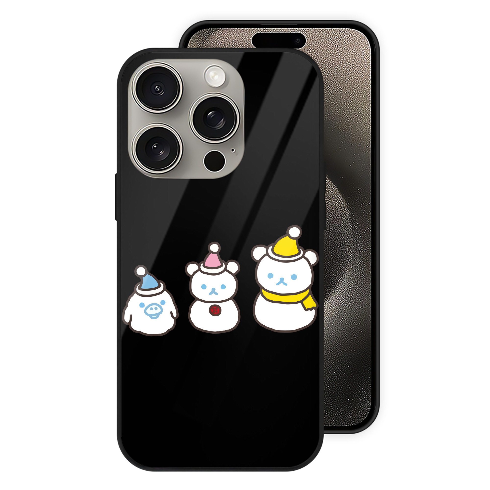 （画像用） リラックマ リラックマ キイロイトリ Rilakkuma Korilakkuma Kiiroitori 【iPhone15Pro対応】スマホケース 耐衝撃＆黄変防止 背面ガラス