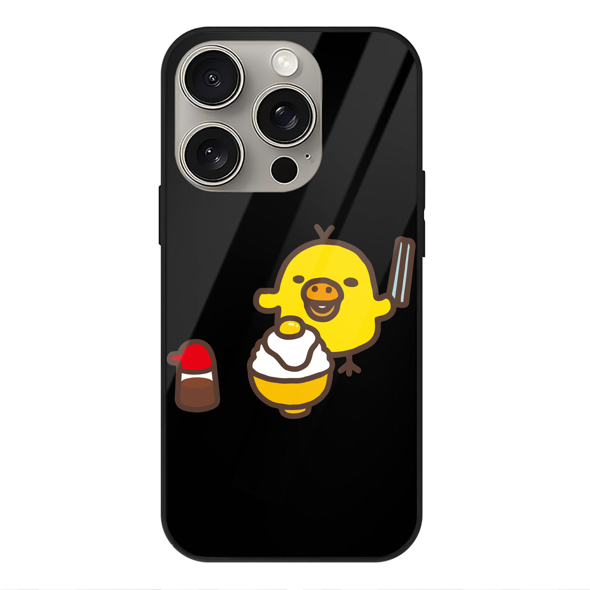 （画像用） リラックマ リラックマ キイロイトリ Rilakkuma Korilakkuma Kiiroitori 【iPhone15Pro対応】スマホケース 耐衝撃＆黄変防止 背面ガラス