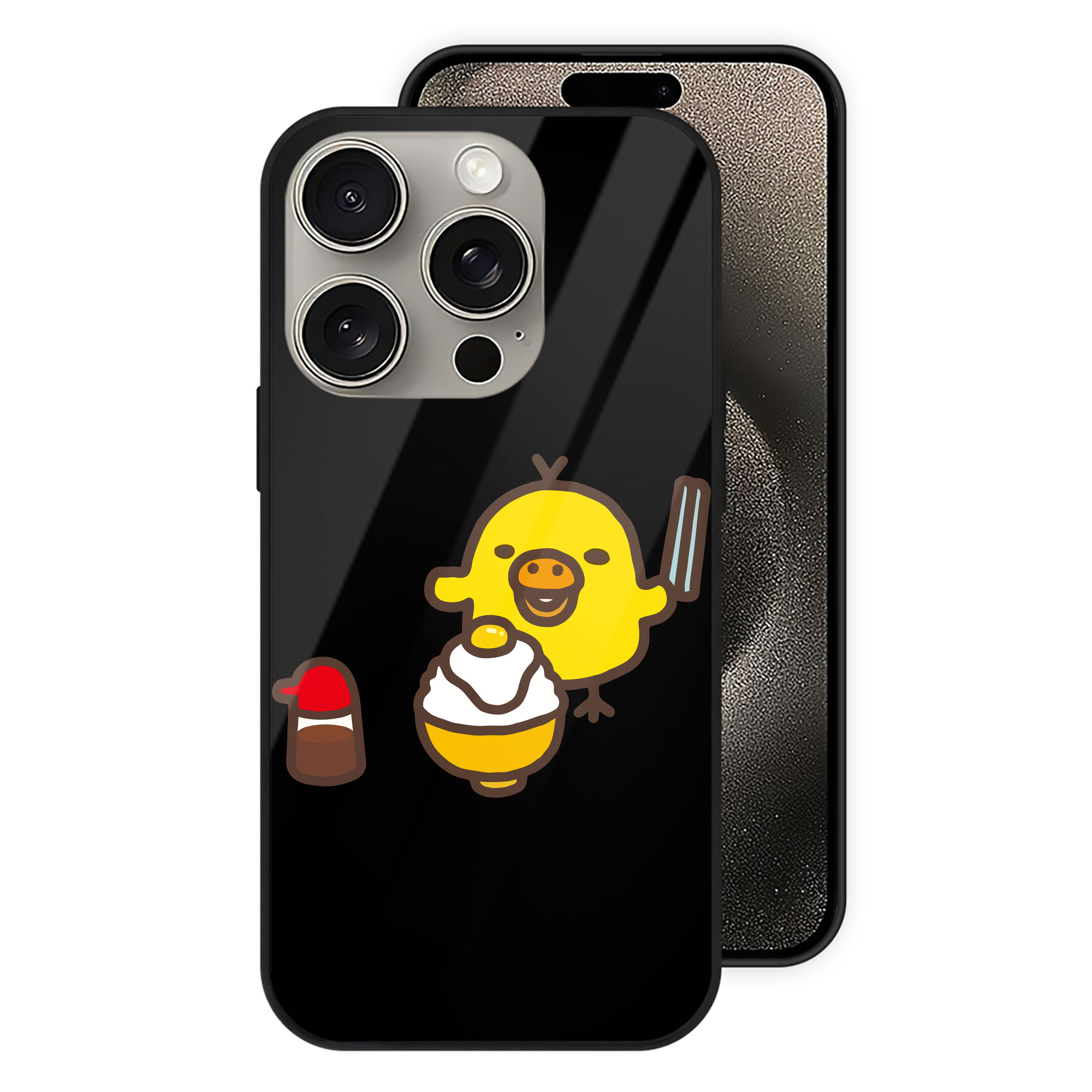 （画像用） リラックマ リラックマ キイロイトリ Rilakkuma Korilakkuma Kiiroitori 【iPhone15Pro対応】スマホケース 耐衝撃＆黄変防止 背面ガラス
